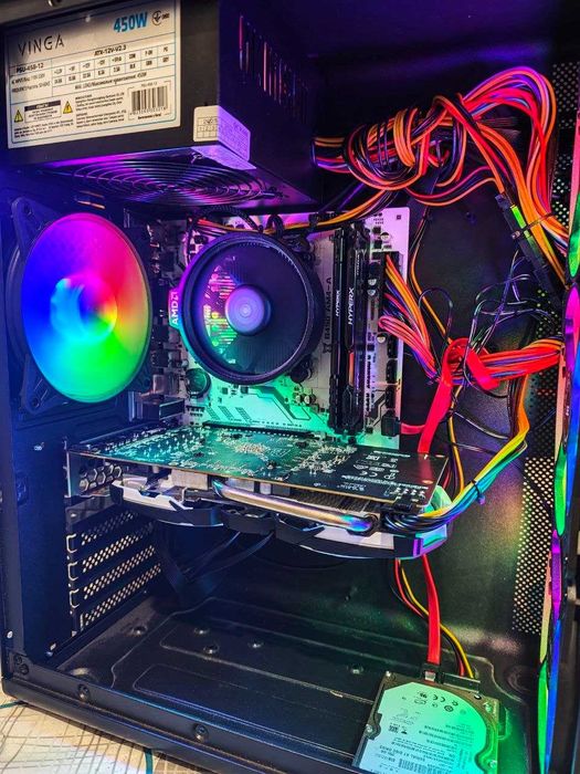 Ігровий ПК 6 ядер:Ryzen 5 1600x/16Gb DDR4/RX 570 8gb/SSD M2 240+HDD 250