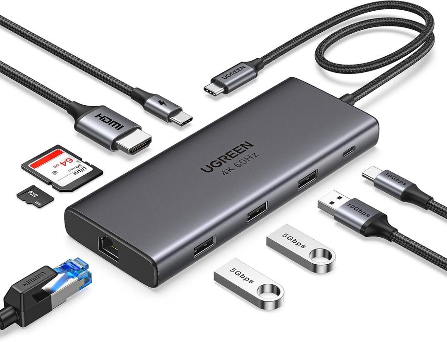 UGREEN Revodok Pro 109 — Hub USB-C 10 em 1, 10Gbps