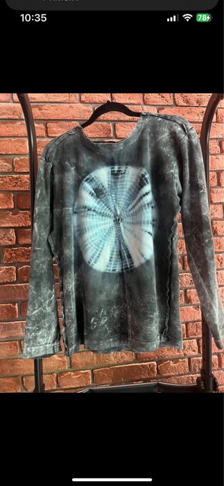 bluza grunge ciepła z bawełny tie dye