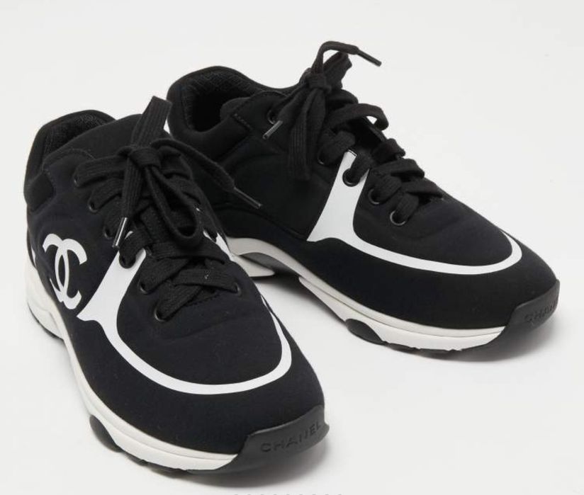 Chanel neoprene low top sneakers CC r.42 sneakersy
