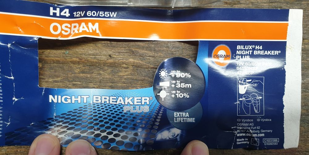 Żarówki Halogenowe OSRAM BILUX H4 NIGHT BREAKER PLUS +90% 12v 60/55w !