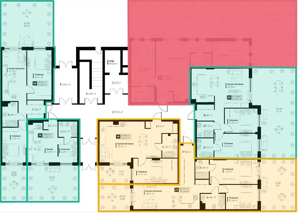 Продаж 2 кімнатної квартири  ЖК Perfect Life Винники