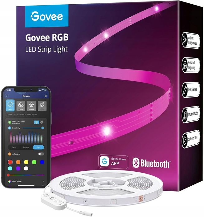 Taśma LED Govee 30m 2x15 RGB Bluetooth Aplikacja H613E