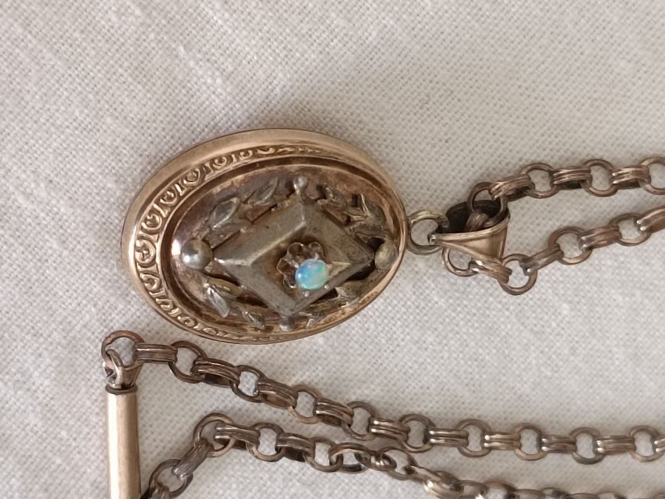 Антикварное ожерелье Кулон с опалом. 1930 годы .Редкость