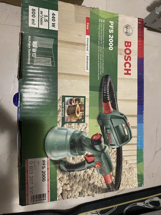 Pistolet natryskowy malarski Bosch PFS 2000 | Stan IDEALNY, użyty raz!