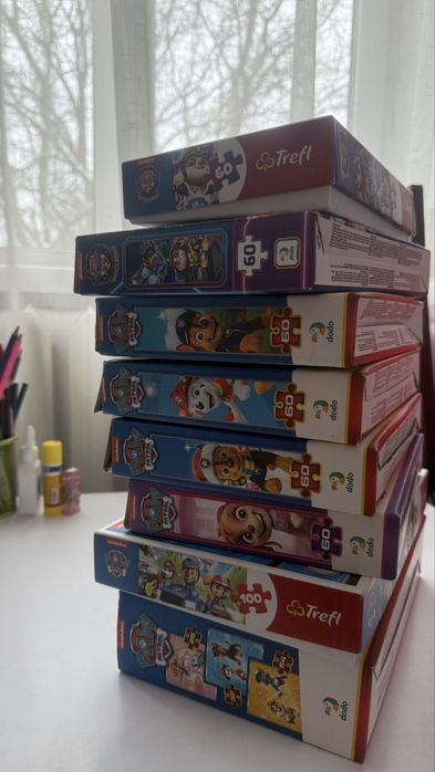 Дитячі пазли Щенячий патруль 9 коробок