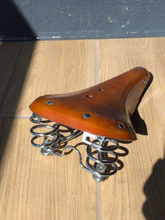 Siodełko rowerowe skórzane