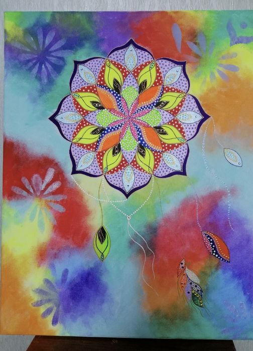 Мандала, картина акрил