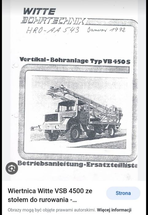 Wiertnica do studni głębinowych Magirus Deuth Witte