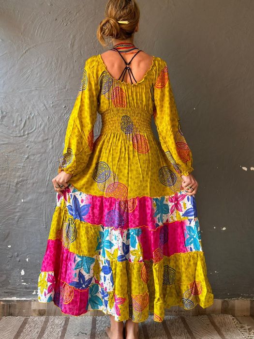 Sukienka długa boho kolorowa