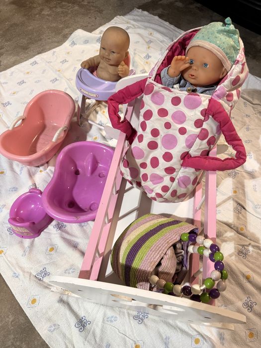 Berço em madeira para brincar