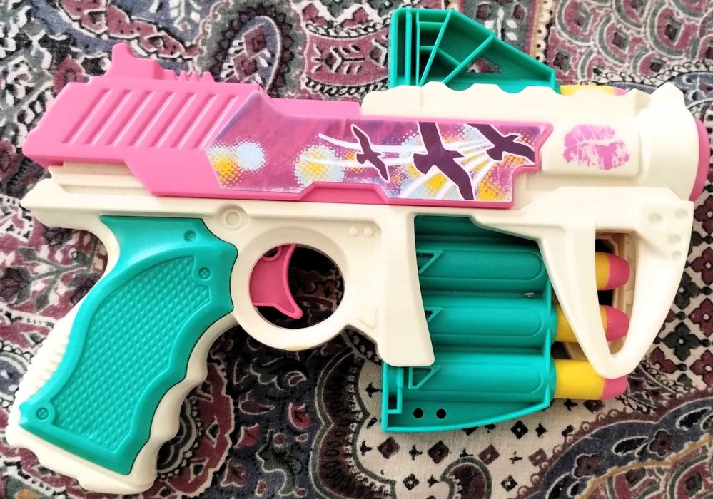 Pistola NERF 6 Balas Brinquedo Criança