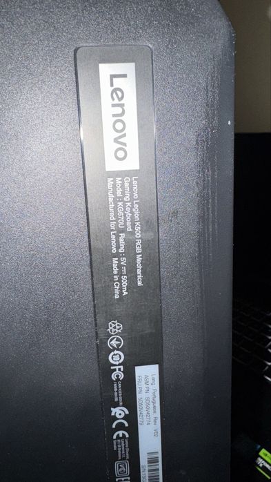 Teclado Lenovo Gaming K500 RGB mecanico