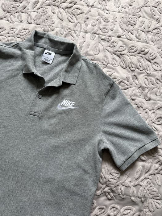 Nowa polówka męska koszulka Polo Nike z guzikami szara