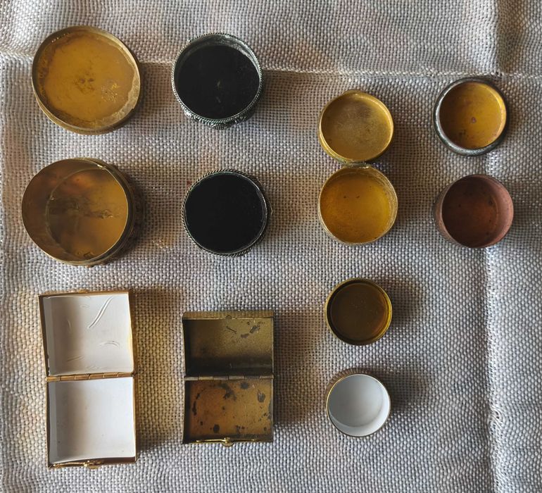 Lote de 7 mini caixas muito antigas