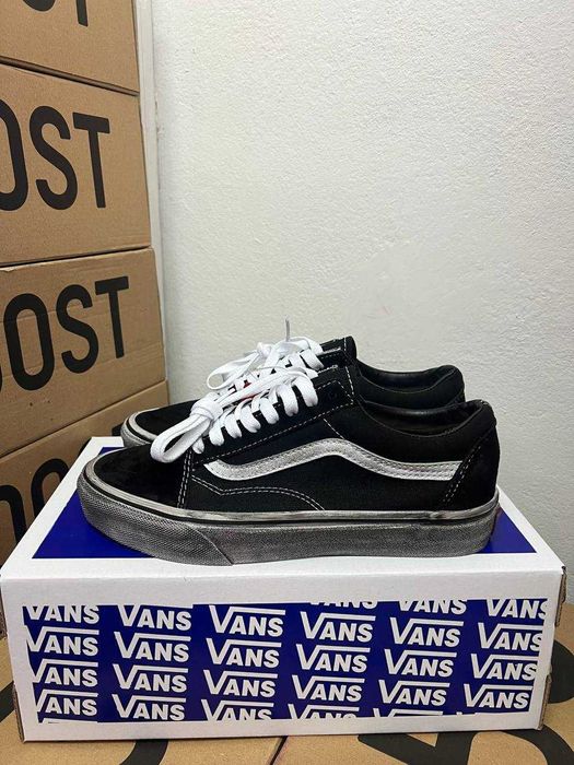 Женские кроссовки , кеды Vans Old School LX Stressed "Black White"