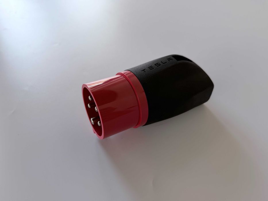 Адаптер, перехідник трьохфазний Tesla 3х16A (червоний) для Mobile Connector gen 1, оригінал
