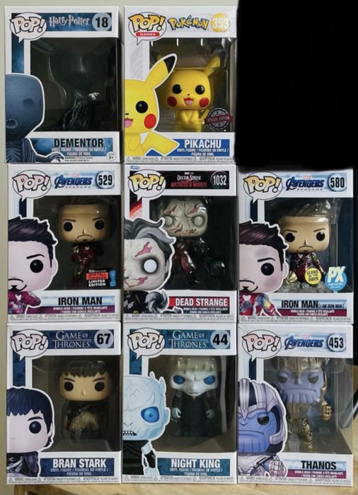 Coleção Funko Pop Figures (9 items)