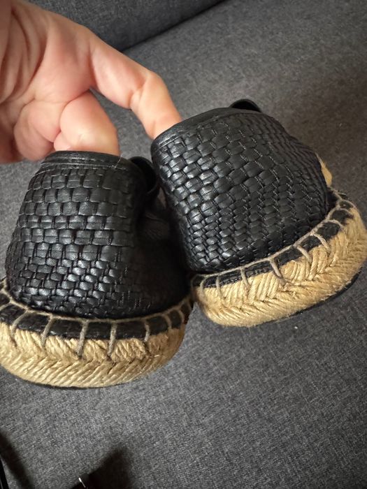 Шкіряні плетені стильні еспадрильі Massimo Dutti