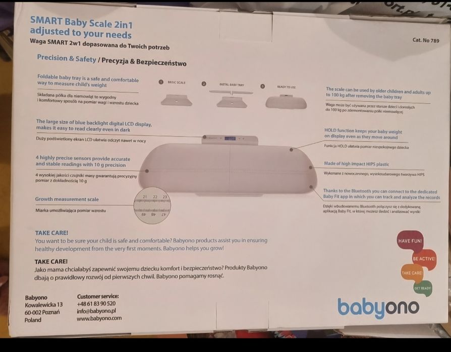 Waga Babyono SMART 2 w 1 z Bluetooth