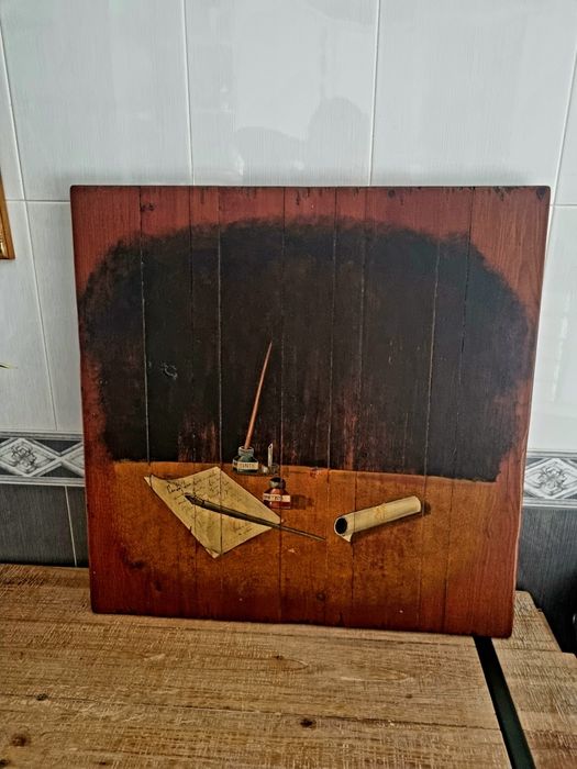 Quadro em madeira com pintura
