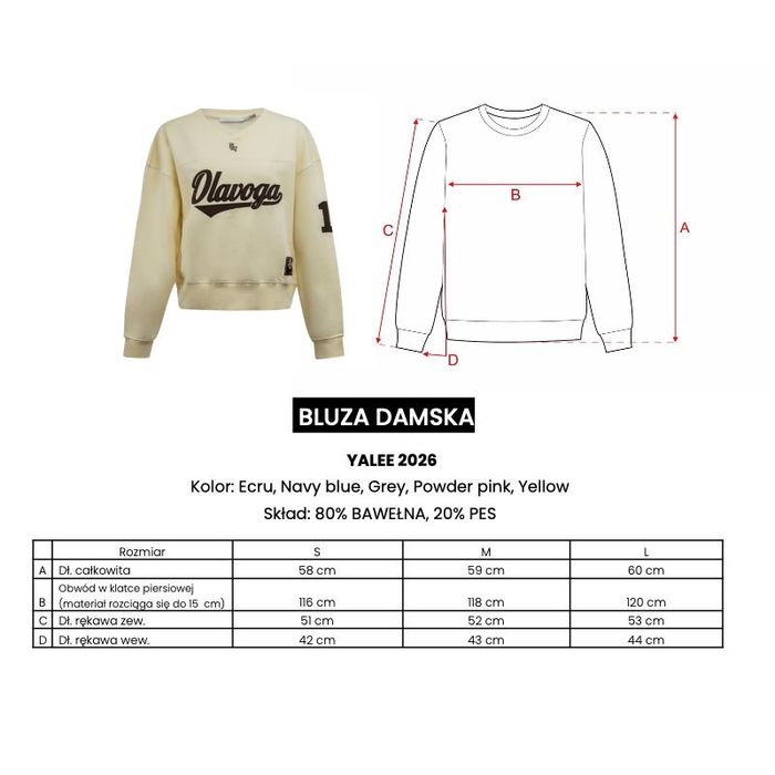 O’la Voga / bluza YALEE / geanatowa / rozm S
