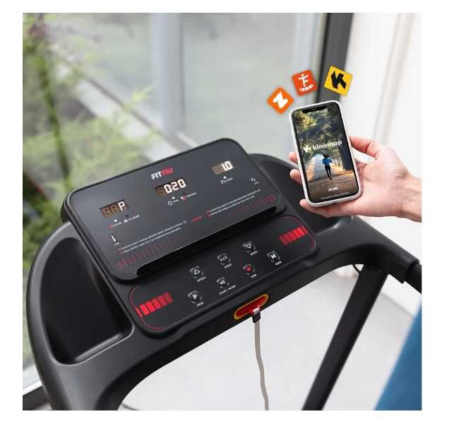 Passadeira De Corrida FITFIU FITNESS Mc-90 Inclinaçao 9% Dobrável Até 14km/h Conectividade App