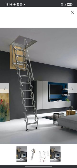 Escada telocopica pra sotao