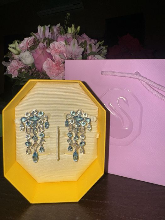 Сережки, кліпси Swarovski