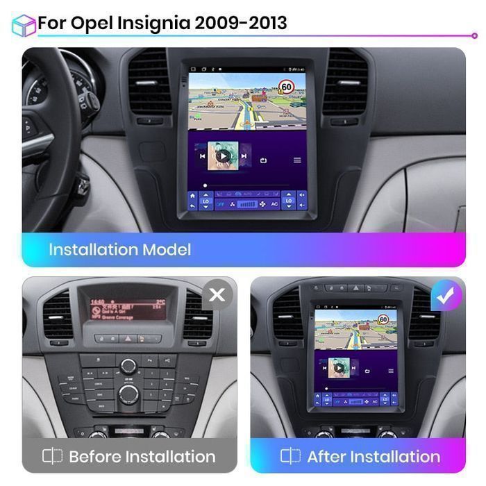 Opel Insignia – Radio Android 15 9.7" CarPlay Android Auto 1GB/16GB GPS Nawigacja Stacja Multimedialna WiFi Bluetooth PL