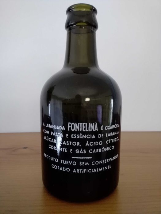 Garrafa de Refrigerante, Pirogravada, Tipo Pote: Laranjada Fontelina - Viseu