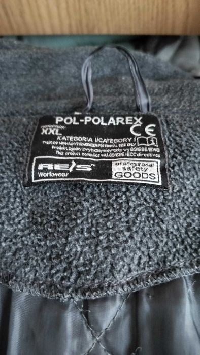 Bluza kurtka męska 2XL gruba masywna szara polar ocieplany
