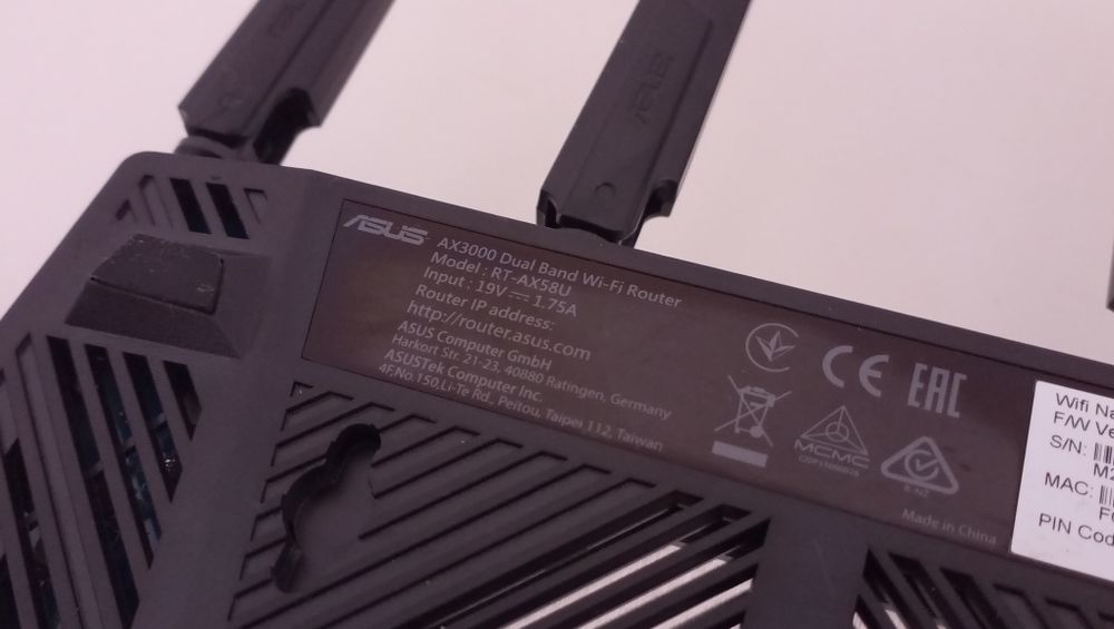 Router ASUS RT-AX58U AX3000 WiFi 6 512Mb RAM