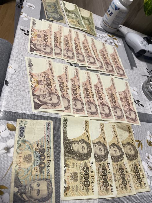 Stare banknoty PRL 50,100,200,500,1000 zl komplet