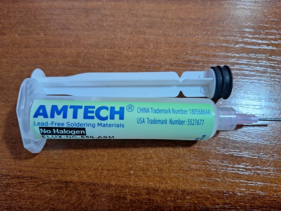 Паяльне олово припой 0.8мм 100г +  флюс rma 223 + Amtech