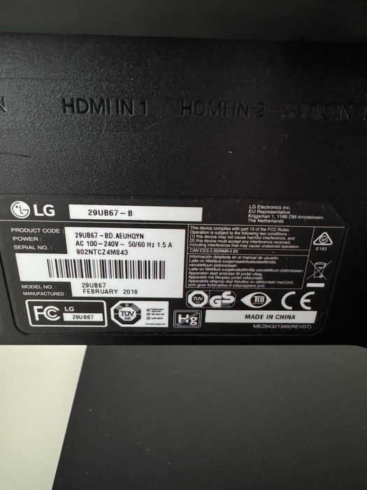 Monitor LG UltraWide 29UB67 -B