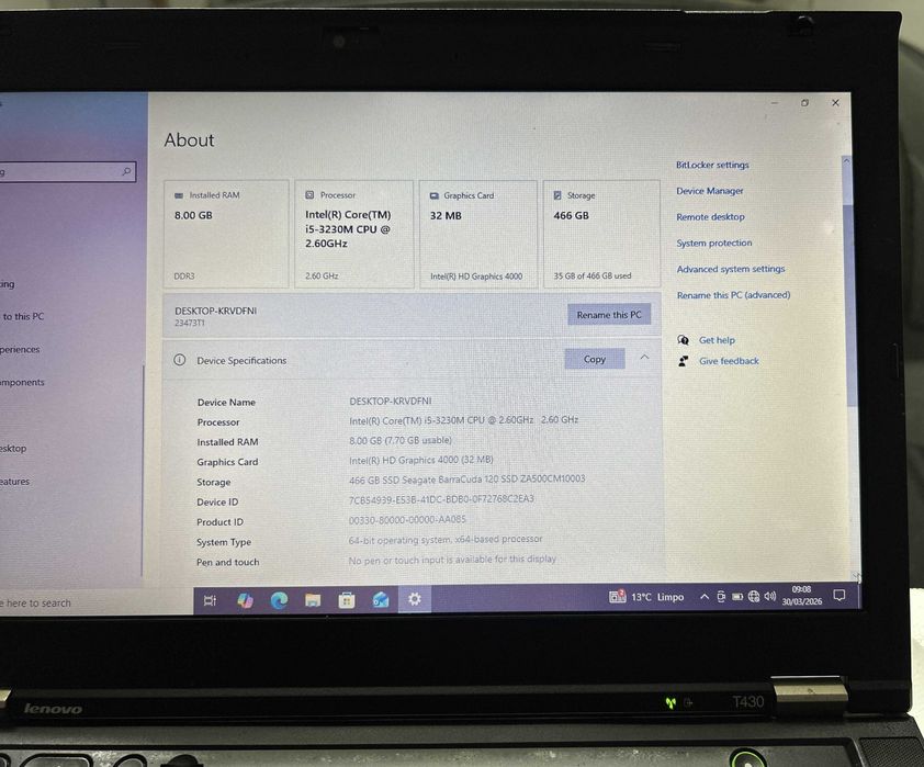 Lenovo ThinkPad T430 i5 8GB
