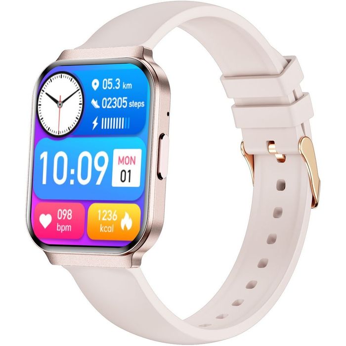 smartwatch gravity różowy 2 paski gt44-3