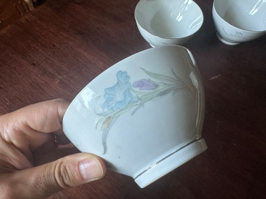 3 taças em porcelana chinesa