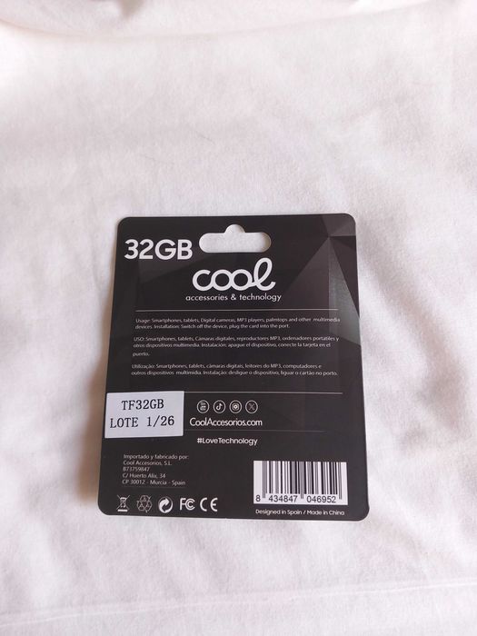Cartão de Memória Micro SD 32GB (Classe 10) - COOL