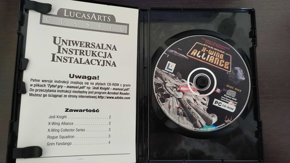 Klasyka gier PC - Star Wars X-Wing Aliance BOX