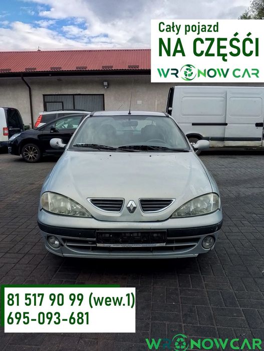 Renault Megane I FL (99-02r.) 1.4 B 95KM. Silnik K4J 714 Skrzynia JC5 107.Cały na części. GWARANCJA !!!  Przód Tył Zestaw Komplet Drzwi Klapa Zderzak Błotnik Maska Grill Atrapa Szyba Pas Lampa Lusterko Boczki Fotel Kanapa Kokpit Deska Rozdzielcza Przełącz