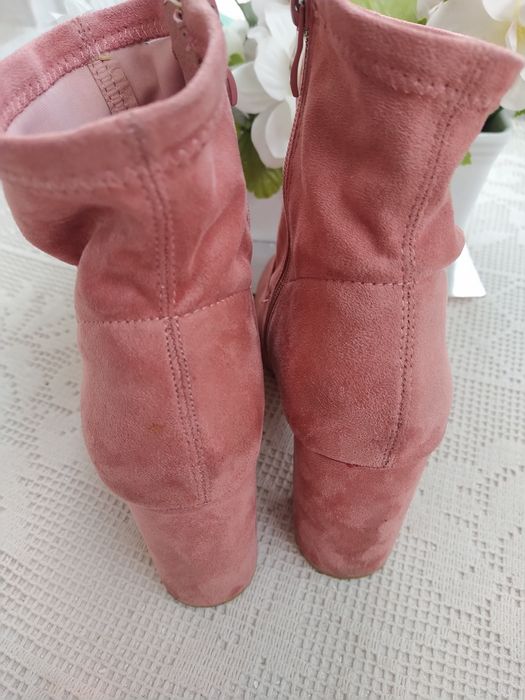 Botas / botins cor de rosa super bonitos e elegantes - Tamanho 38