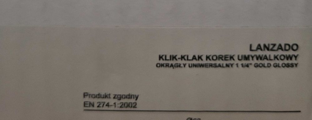 Nowy korek Lanzado klik klak złoty