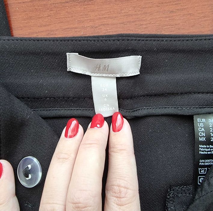 Calças pretas formais H&M, tamanho 34 - nunca usadas