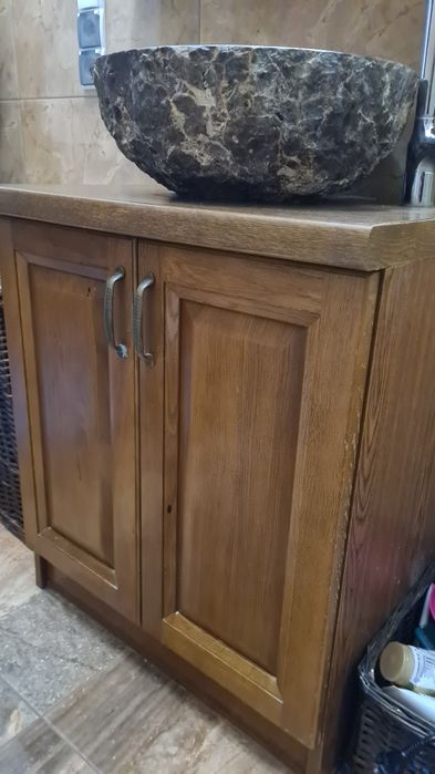 Szafka pod umywalkę + umywalka kamienna