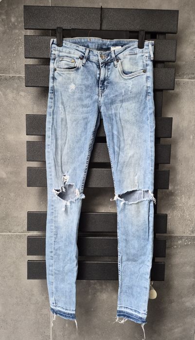 Jeansy spodnie jeansowe rurki H&M  r S