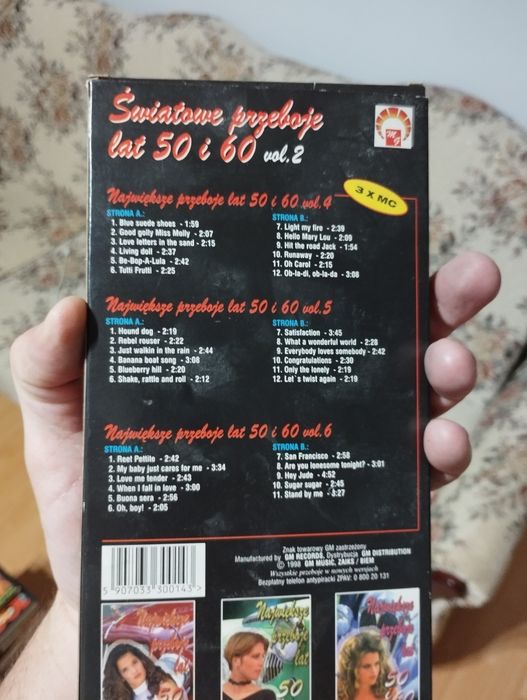 Kasety magnetofonowe światowe przeboje lat 50 i 60