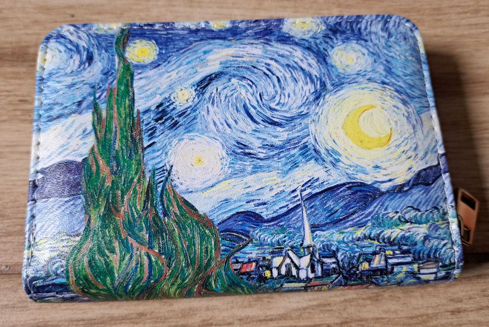 Portfel Carmani syntetyk niebieski Vincent van Gogh