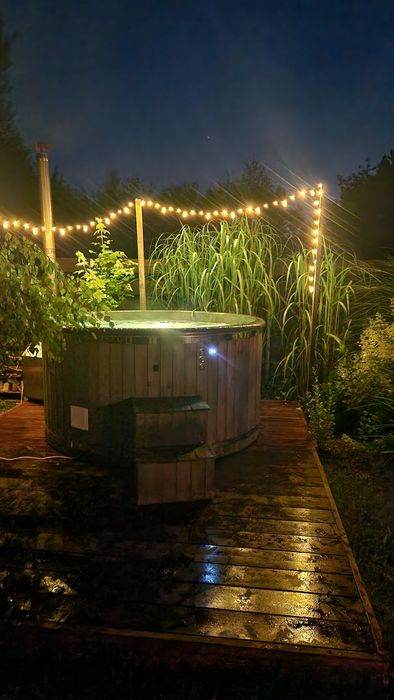Dom z drewna Mrozy Wielkie. Blisko plaży gminnej, jacuzzi w cenie!